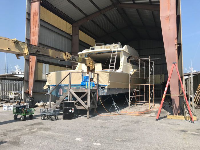 back of boat repairs